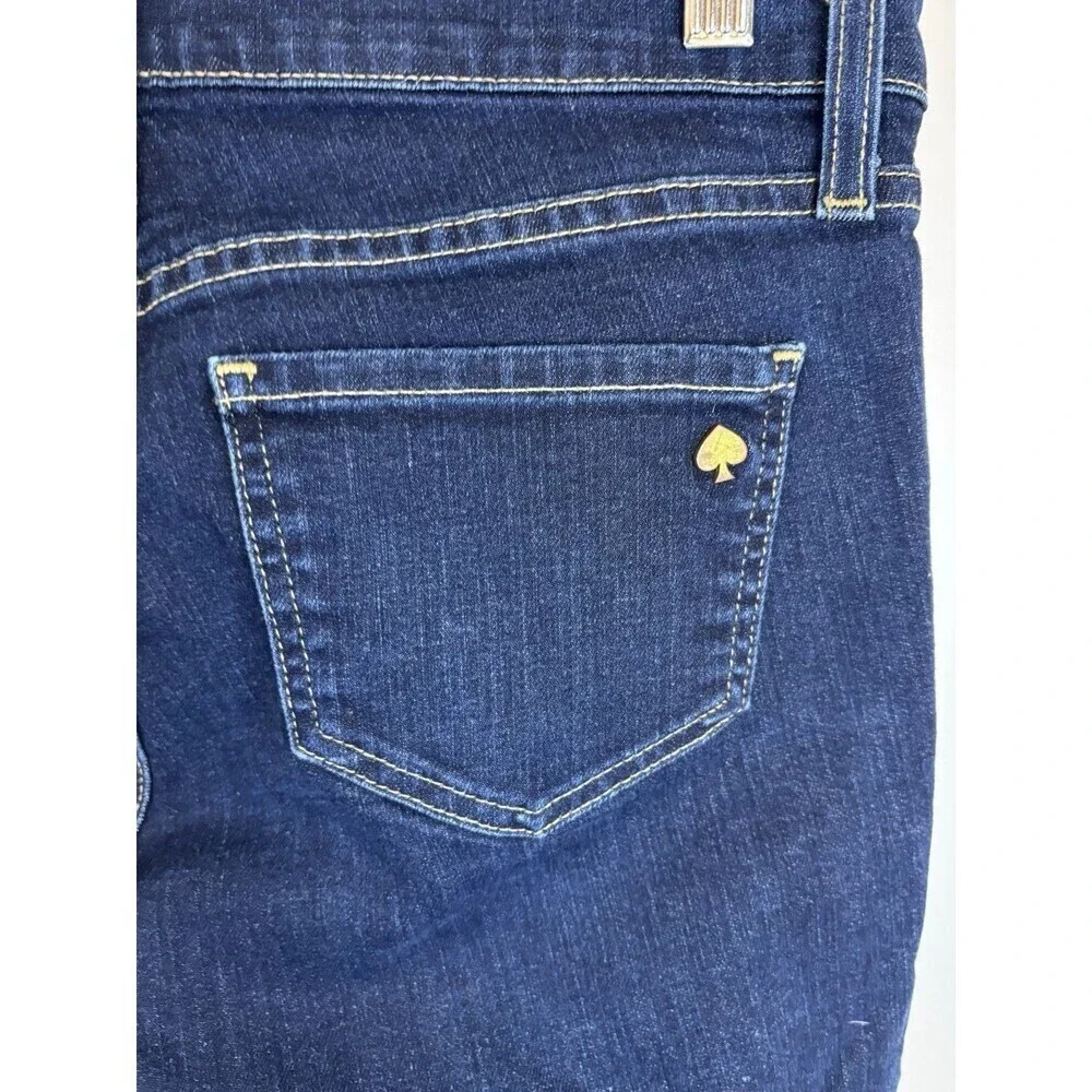 KATE SPADE Broome Street Play Hooky Straight Slim Denim Jeans 27x30 Dark Rinse